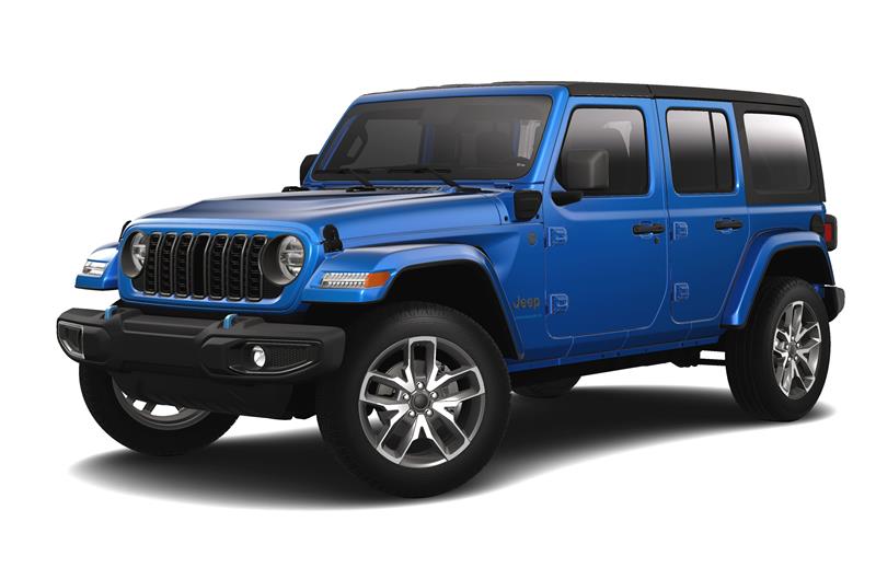 2024 Jeep Wrangler 4xe 4-DOOR SPORT S Hydro Blue Pearlcoat, Lynnfield, MA