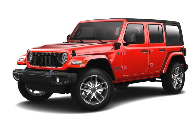 2024 Jeep Wrangler 4xe 4-DOOR SPORT S Firecracker Red, Lynnfield, MA