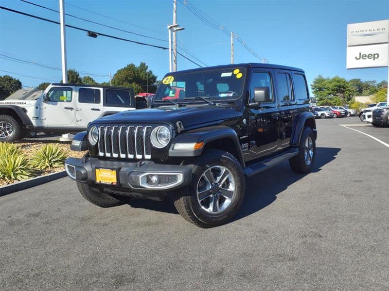 2021 Jeep Wrangler Unlimited Sahara Black Clearcoat, Lynnfield, MA